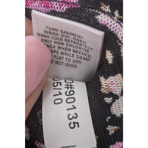 VTG Y2K Express Black Floral Sheer Tiered Ruffle Coquette Fairy Whimsigoth Tank - Picture 8 of 9